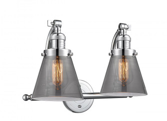Cone - 2 Light - 18 inch - Polished Chrome - Adjustable Bath Vanity Light (3442|515-2W-PC-G63)