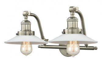 Halophane - 2 Light - 18 inch - Brushed Satin Nickel - Adjustable Bath Vanity Light (3442|515-2W-SN-G1-LED)