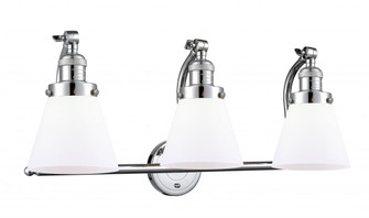 Cone - 3 Light - 28 inch - Polished Chrome - Adjustable Bath Vanity Light (3442|515-3W-PC-G61-LED)