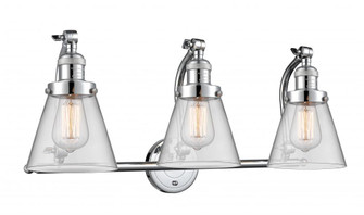 Cone - 3 Light - 28 inch - Polished Chrome - Adjustable Bath Vanity Light (3442|515-3W-PC-G62)