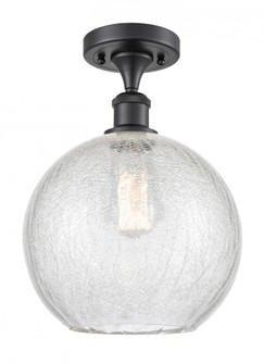 Athens - 1 Light - 10 inch - Matte Black - Semi-Flush Mount (3442|516-1C-BK-G125-10-LED)