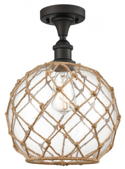 Farmhouse Rope - 1 Light - 10 inch - Oil Rubbed Bronze - Semi-Flush Mount (3442|516-1C-OB-G122-10RB)