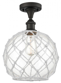 Farmhouse Rope - 1 Light - 10 inch - Oil Rubbed Bronze - Semi-Flush Mount (3442|516-1C-OB-G122-10RW)
