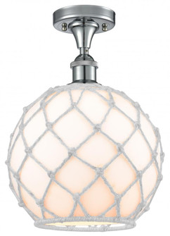 Farmhouse Rope - 1 Light - 10 inch - Polished Chrome - Semi-Flush Mount (3442|516-1C-PC-G121-10RW)