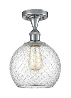 Farmhouse Chicken Wire 1 Light Semi-Flush Mount (3442|516-1C-PC-G122-8CSN)