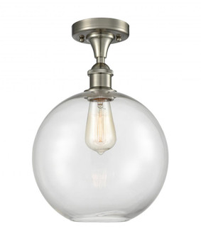 Athens - 1 Light - 10 inch - Brushed Satin Nickel - Semi-Flush Mount (3442|516-1C-SN-G122-10)