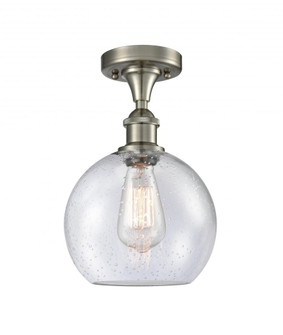 Athens - 1 Light - 8 inch - Brushed Satin Nickel - Semi-Flush Mount (3442|516-1C-SN-G124-LED)