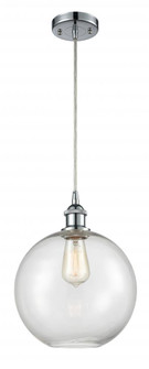 Athens - 1 Light - 10 inch - Polished Chrome - Cord hung - Mini Pendant (3442|516-1P-PC-G122-10)