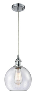 Athens - 1 Light - 8 inch - Polished Chrome - Cord hung - Mini Pendant (3442|516-1P-PC-G124-LED)