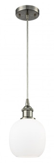 Belfast - 1 Light - 6 inch - Brushed Satin Nickel - Cord hung - Mini Pendant (3442|516-1P-SN-G101)