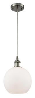 Athens - 1 Light - 8 inch - Brushed Satin Nickel - Cord hung - Mini Pendant (3442|516-1P-SN-G121-LED)