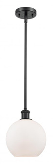 Athens - 1 Light - 8 inch - Matte Black - Mini Pendant (3442|516-1S-BK-G121)