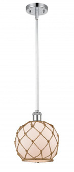 Farmhouse Rope - 1 Light - 8 inch - Polished Chrome - Mini Pendant (3442|516-1S-PC-G121-8RB)