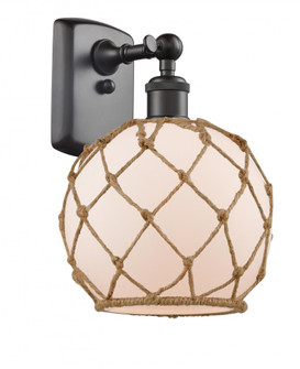 Farmhouse Rope - 1 Light - 8 inch - Oil Rubbed Bronze - Sconce (3442|516-1W-OB-G121-8RB)