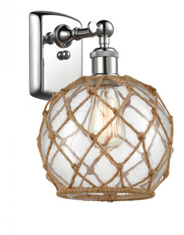 Farmhouse Rope - 1 Light - 8 inch - Polished Chrome - Sconce (3442|516-1W-PC-G122-8RB-LED)