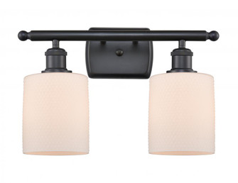 Cobbleskill - 2 Light - 15 inch - Matte Black - Bath Vanity Light (3442|516-2W-BK-G111-LED)