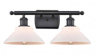 Orwell - 2 Light - 18 inch - Matte Black - Bath Vanity Light (3442|516-2W-BK-G131)