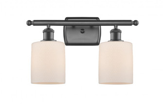 Cobbleskill - 2 Light - 15 inch - Oil Rubbed Bronze - Bath Vanity Light (3442|516-2W-OB-G111-LED)