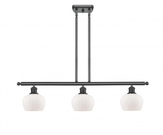 Fenton - 3 Light - 36 inch - Matte Black - Stem hung - Island Light (3442|516-3I-BK-G91-LED)