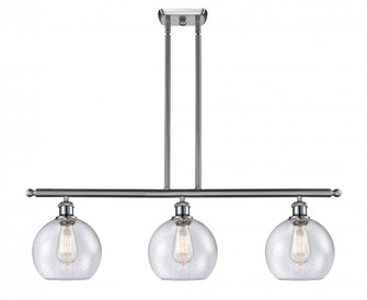 Athens - 3 Light - 36 inch - Brushed Satin Nickel - Stem hung - Island Light (3442|516-3I-SN-G124)
