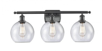 Athens - 3 Light - 28 inch - Matte Black - Bath Vanity Light (3442|516-3W-BK-G124-LED)