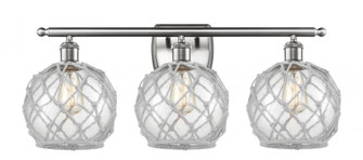 Farmhouse Rope - 3 Light - 28 inch - Brushed Satin Nickel - Bath Vanity Light (3442|516-3W-SN-G122-8RW)
