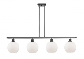 Athens - 4 Light - 48 inch - Matte Black - Cord hung - Island Light (3442|516-4I-BK-G121-LED)