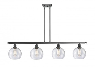 Athens - 4 Light - 48 inch - Matte Black - Stem hung - Island Light (3442|516-4I-BK-G124-LED)