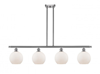 Athens - 4 Light - 48 inch - Brushed Satin Nickel - Cord hung - Island Light (3442|516-4I-SN-G121-LED)