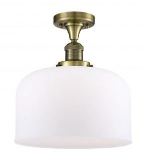 Bell - 1 Light - 12 inch - Antique Brass - Semi-Flush Mount (3442|517-1CH-AB-G71-L-LED)