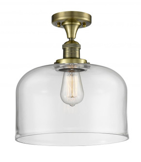 Bell - 1 Light - 12 inch - Antique Brass - Semi-Flush Mount (3442|517-1CH-AB-G72-L-LED)