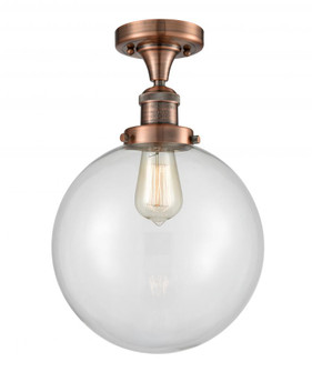 Beacon - 1 Light - 10 inch - Antique Copper - Semi-Flush Mount (3442|517-1CH-AC-G202-10-LED)