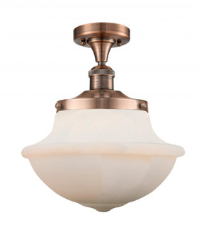 Oxford - 1 Light - 12 inch - Antique Copper - Semi-Flush Mount (3442|517-1CH-AC-G541-LED)