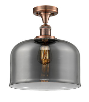 Bell - 1 Light - 12 inch - Antique Copper - Semi-Flush Mount (3442|517-1CH-AC-G73-L)