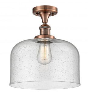 Bell - 1 Light - 12 inch - Antique Copper - Semi-Flush Mount (3442|517-1CH-AC-G74-L-LED)