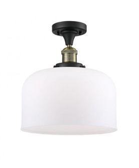 Bell - 1 Light - 12 inch - Black Antique Brass - Semi-Flush Mount (3442|517-1CH-BAB-G71-L-LED)