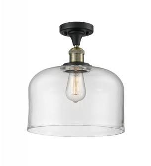 Bell - 1 Light - 12 inch - Black Antique Brass - Semi-Flush Mount (3442|517-1CH-BAB-G72-L)