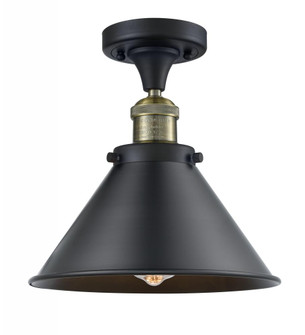 Briarcliff - 1 Light - 10 inch - Black Antique Brass - Semi-Flush Mount (3442|517-1CH-BAB-M10-BK-LED)