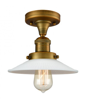 Halophane - 1 Light - 9 inch - Brushed Brass - Semi-Flush Mount (3442|517-1CH-BB-G1-LED)