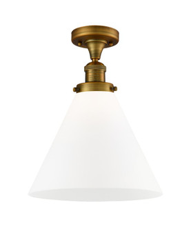 Cone - 1 Light - 12 inch - Brushed Brass - Semi-Flush Mount (3442|517-1CH-BB-G41-L)
