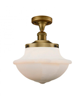 Oxford - 1 Light - 12 inch - Brushed Brass - Semi-Flush Mount (3442|517-1CH-BB-G541-LED)