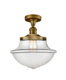 Oxford - 1 Light - 12 inch - Brushed Brass - Semi-Flush Mount (3442|517-1CH-BB-G542)