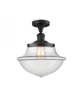 Oxford - 1 Light - 12 inch - Matte Black - Semi-Flush Mount (3442|517-1CH-BK-G542-LED)