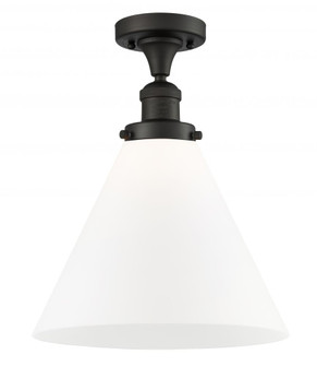Cone - 1 Light - 12 inch - Oil Rubbed Bronze - Semi-Flush Mount (3442|517-1CH-OB-G41-L-LED)