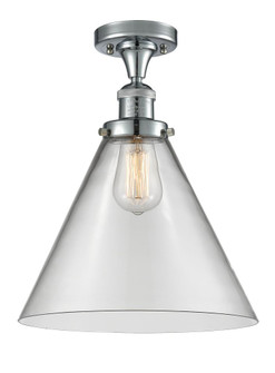 Cone - 1 Light - 12 inch - Polished Chrome - Semi-Flush Mount (3442|517-1CH-PC-G42-L)