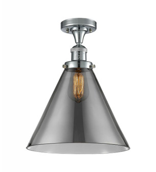 Cone - 1 Light - 12 inch - Polished Chrome - Semi-Flush Mount (3442|517-1CH-PC-G43-L)