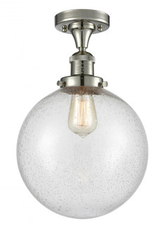 Beacon - 1 Light - 10 inch - Polished Nickel - Semi-Flush Mount (3442|517-1CH-PN-G204-10-LED)