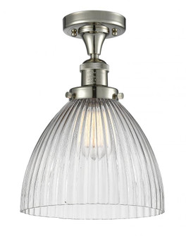 Seneca Falls - 1 Light - 10 inch - Polished Nickel - Semi-Flush Mount (3442|517-1CH-PN-G222)
