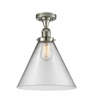 Cone - 1 Light - 12 inch - Polished Nickel - Semi-Flush Mount (3442|517-1CH-PN-G42-L)