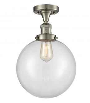Beacon - 1 Light - 10 inch - Brushed Satin Nickel - Semi-Flush Mount (3442|517-1CH-SN-G202-10-LED)